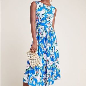 Anthropologie Kyla floral midi dress